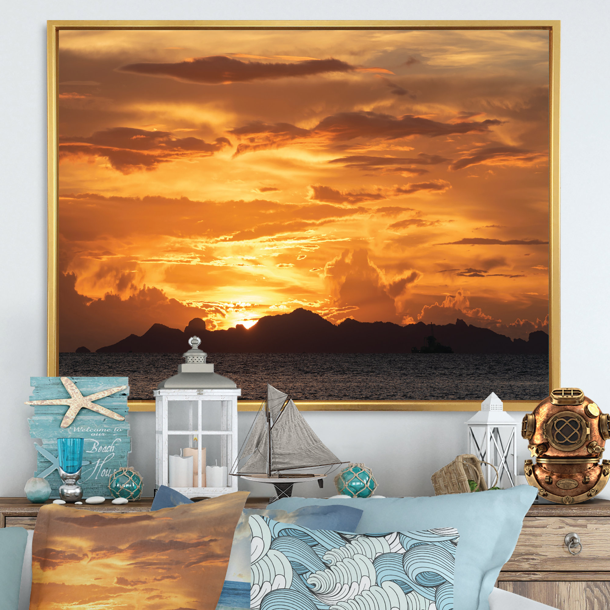 Highland Dunes Beach Sunrise With Dramatic Sky XVII " Beach Sunrise